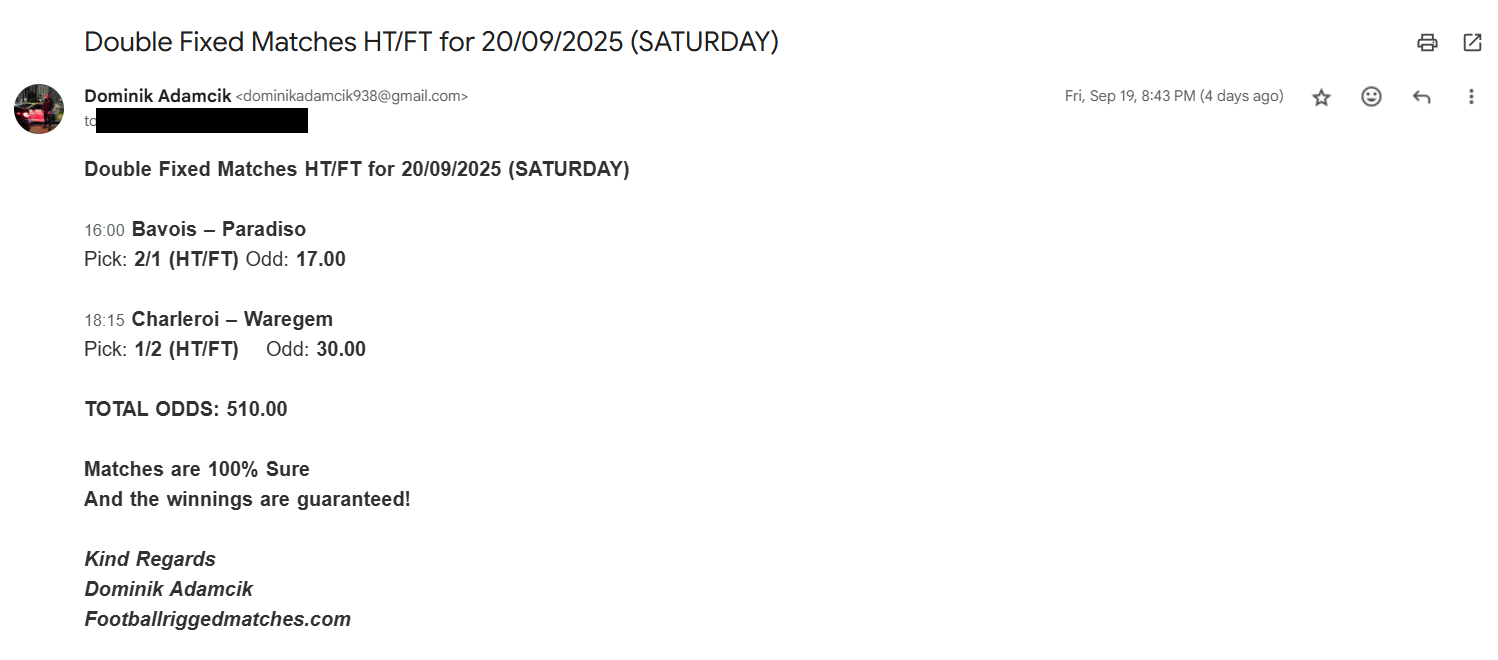 Best Fixed HT FT Matches