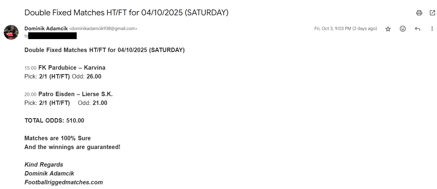 Best Rigged HT FT Matches Today