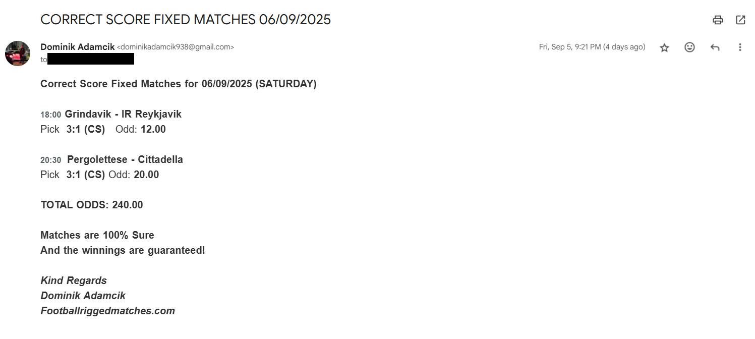 CS Fixed Matches Weekly