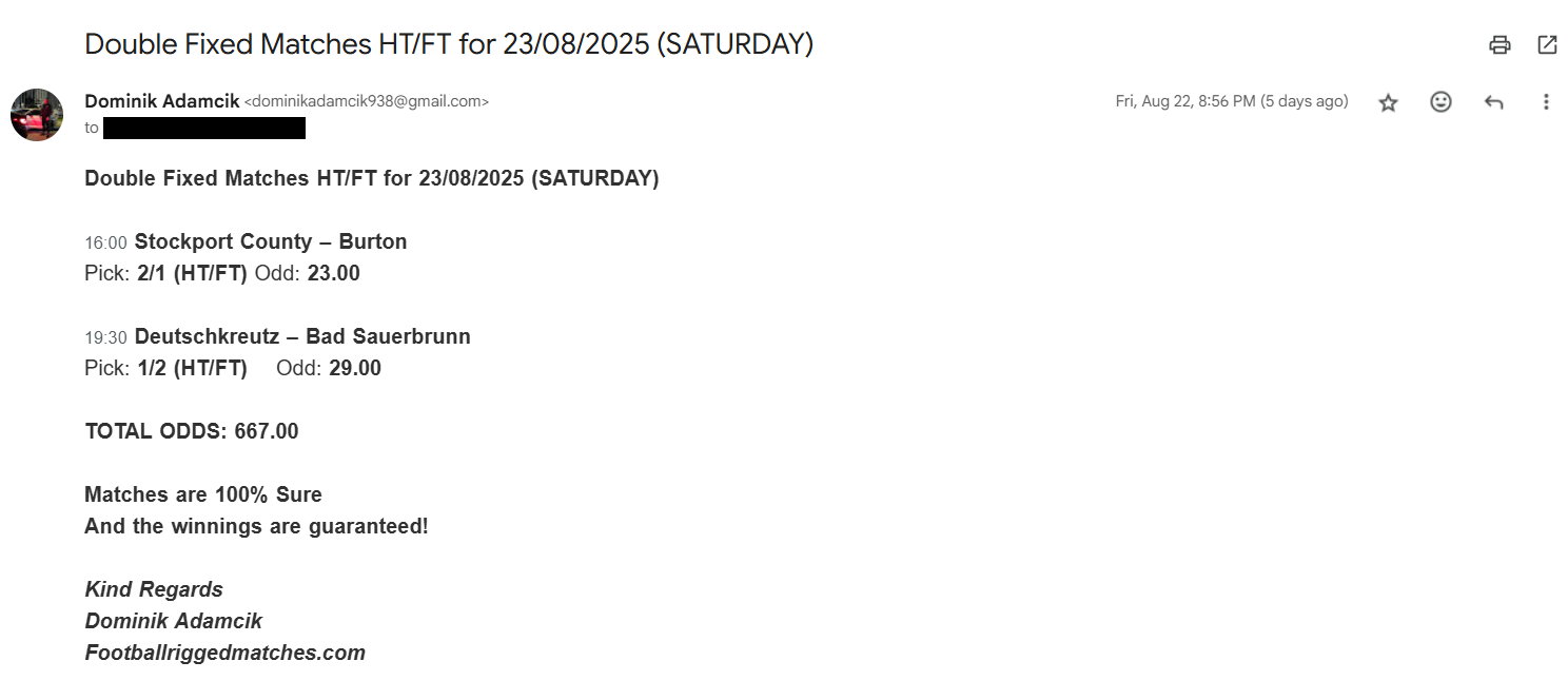 HT FT Fixed Matches Today